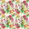 Colorful garden flowers Seamless pattern