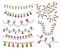 Colorful garland lights, festival, birthday, holiday decoration vector illustration