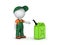 Colorful gasoline jerrycan and 3d small person