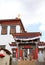 Colorful gate in Songzanlin Monastery in Zhongdian (Shangri-La), Yunnan, China