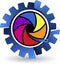 Colorful gearwheel logo