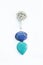 Colorful gemstone silver necklace colourful