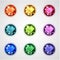 Colorful gemstones collection