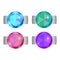 Colorful gemstones collection. set of multicolored diamonds. Precious stone vector jewels. Vector illustration.