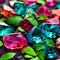 Colorful Gemstones. Diverse Gemstones. Multicolored Precious Stones.