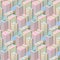 Colorful, gentle colors flat isometric city seamless pattern