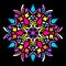 Colorful geometric abstract mandala