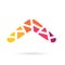 Colorful geometric boomerang icon