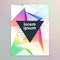 Colorful geometric polygon brochure flyer template