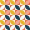 Colorful geometric seamless pattern. Mid century style.