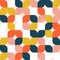 Colorful geometric seamless pattern. Retro style.