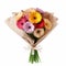 Colorful Gerbera Bouquet Wrapped In Hallyu Style Paper