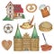 Colorful Germany Icon Set