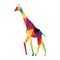 Colorful Giraffe Polygonal low poly logo icon