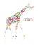 Colorful giraffe, sketch for your design