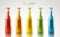 Colorful glass bottles