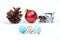 Colorful glass marble pine cone Christmas