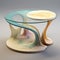 Colorful Glass Table With Organic Nature-inspired Forms