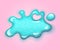 Colorful glitter slime blob vector illustration. Girly goo stain on pink background. Fun game for kids