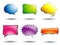 Colorful Glossy Speech Bubble