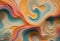 Colorful Glossy Wave Pattern, Generative AI