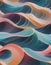Colorful Glossy Wave Pattern, Generative AI