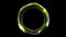 Colorful glowing electric neon circles video animation