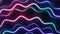 Colorful glowing neon abstract waves video animation