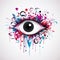 Colorful Gothic Graffiti Eye Illustration With Bold Tattoo-inspired Designs
