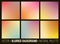 Colorful gradient abstract backgrounds set. Smooth template design for creative decor of covers, banners and websites.