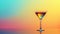 Colorful Gradient Backdrop with Elegant Cocktail Glass