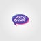 Colorful Gradient bubble Talk Logo overlapping Sign Symbol Icon