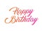 Colorful gradient hand writing word HAPPY BIRTHDAY