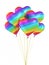 Colorful Gradient Heart Balloons