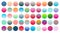 Colorful gradient palette colors big set