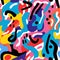 Colorful Graffiti Art Pattern By Matisse