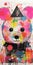 Colorful Graffiti-inspired Portraiture: Toy Bear With Paint Splatters