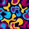 Colorful graffiti pattern on dark background Seamless abstract pattern