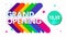 Colorful grand opening banner free vector