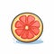 Colorful Grapefruit Icon Vector Illustration For Eye-catching Designs