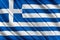 Colorful Greece flag waving in the wind.