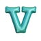 Colorful Green Air Mattress in the Shape of the Letter V