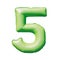 Colorful Green Air Mattress in the Shape of the Number 5 Five