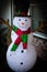 Colorful Green and Red Dressed Snowman