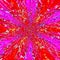 Colorful grenadine and pink explosion mandala