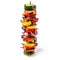 Colorful Grilled Vegetable Skewers Isolated. Generative ai