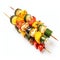 Colorful Grilled Vegetable Skewers Isolated. Generative ai