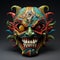 Colorful Grotesque Demon Mask Inspired By Point-neuf Mascarons