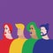 Colorful group of people vector illustration