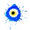 Colorful grunge Turkish Nazar Boncugu or Evil Eye amulet illustration. Believed that it protects against evil eye